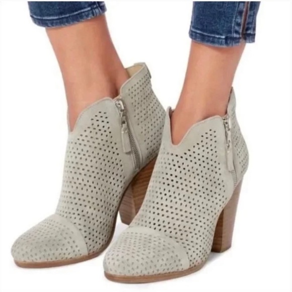 Rag and Bone Margot Boot Perforated Leather Suede Dual Side Zipper Ankle Booties - Picture 1 of 16